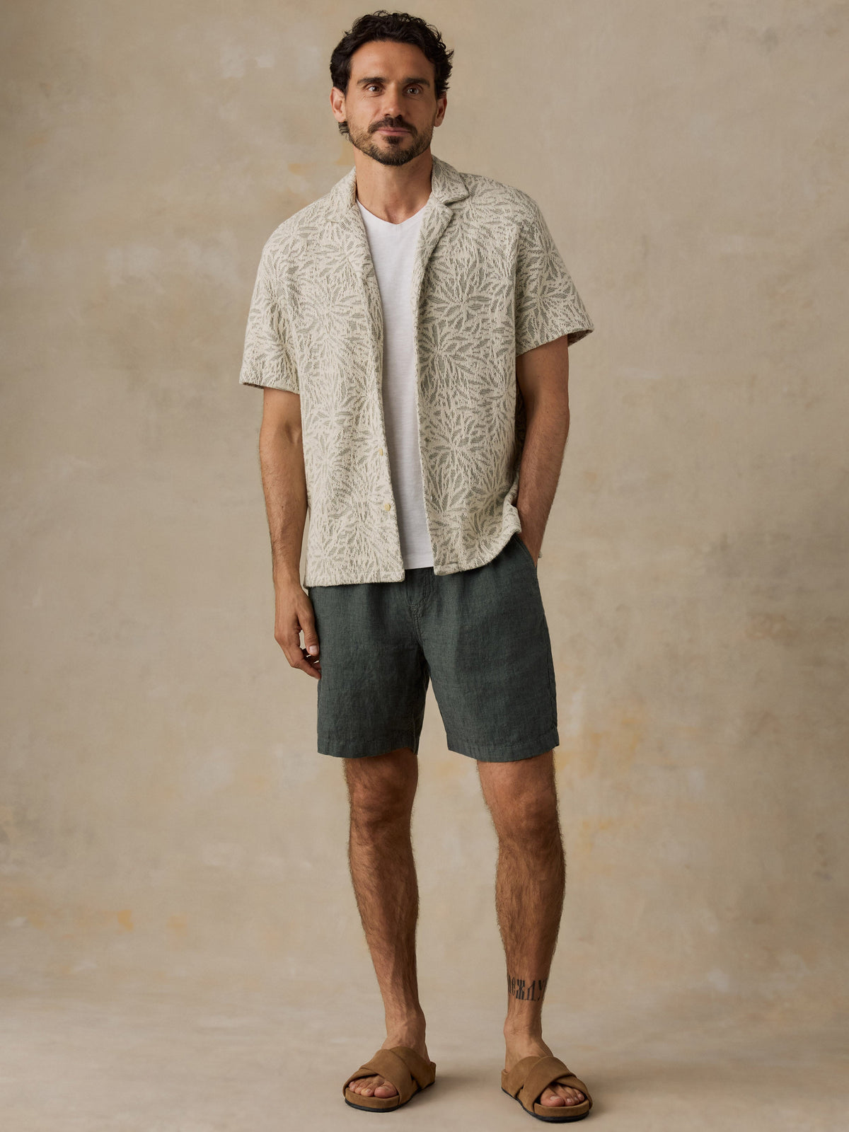 Short-Sleeve Oasis Camp Shirt - Trail Olive Frond