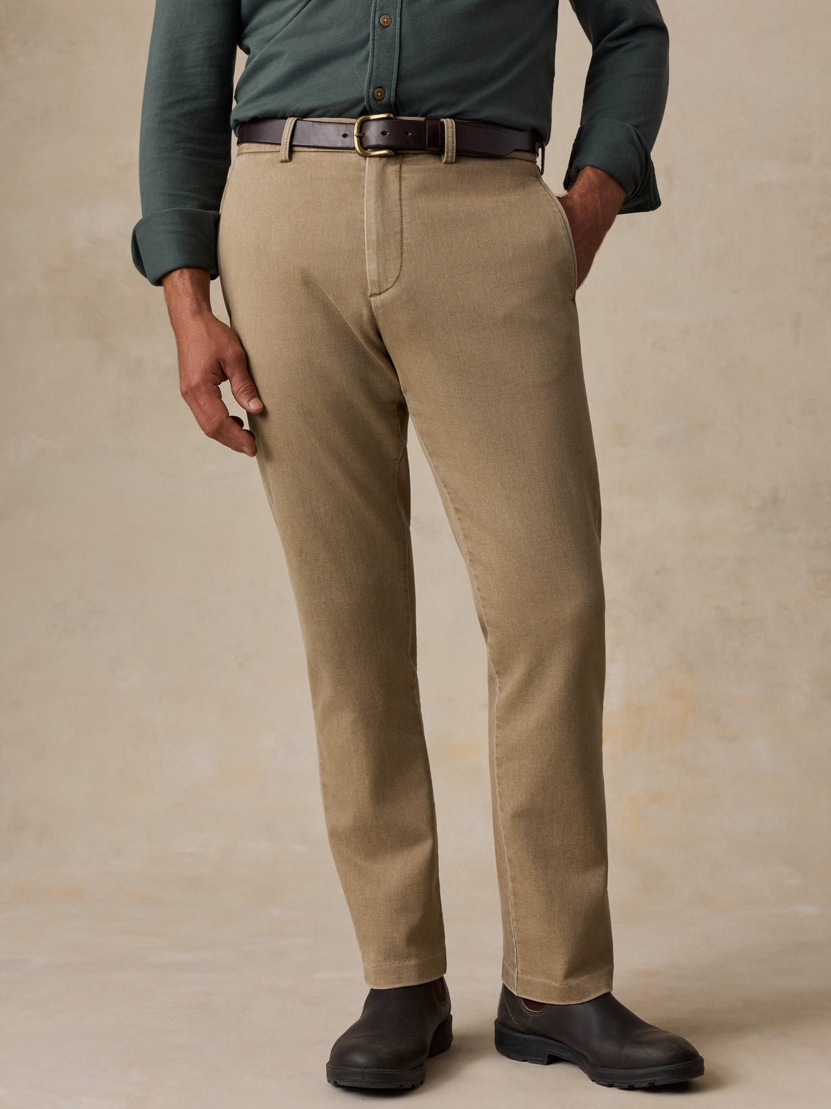 Stretch Terry Trouser - Desert Khaki