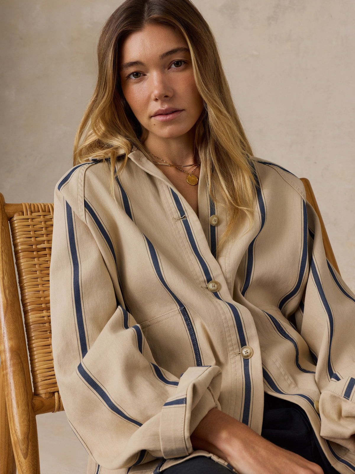 Tideweave Chore Jacket - Saddle Ridge Stripe