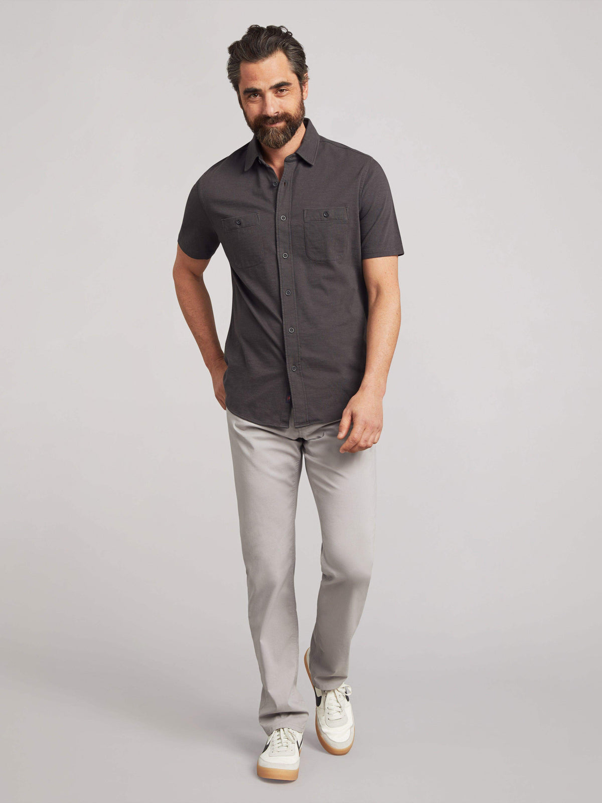 Short-Sleeve Knit Seasons (Tall) - Washed Black