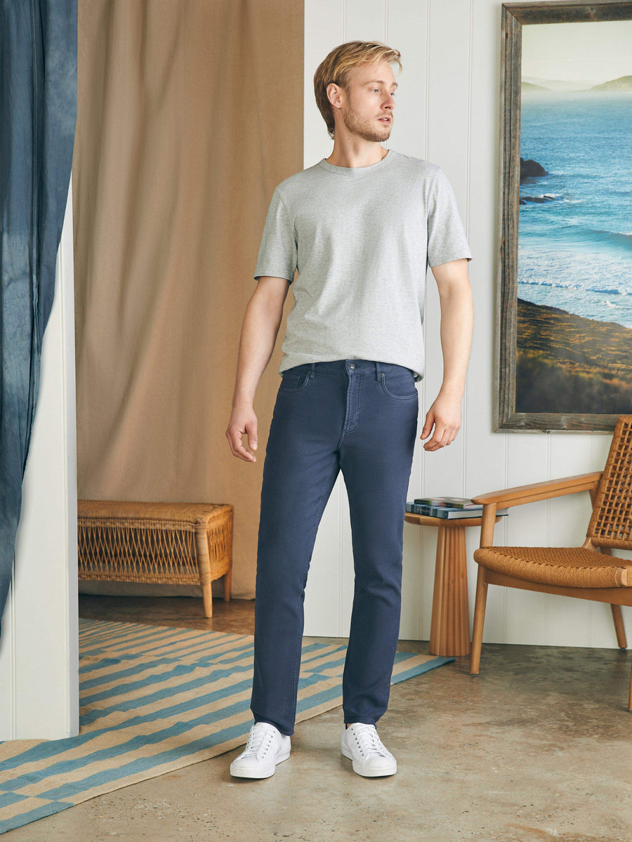 Stretch Terry 5-Pocket Pant - Navy