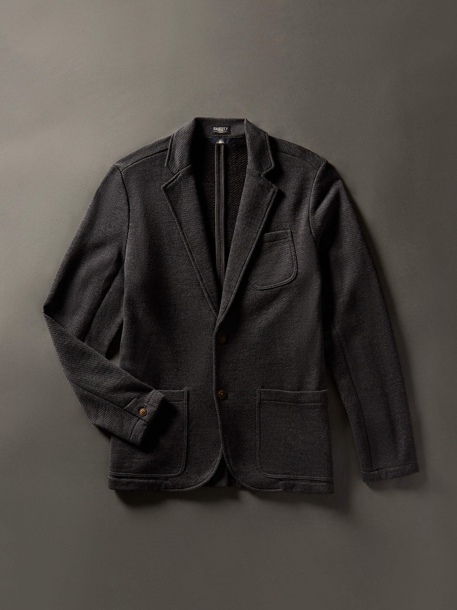 Inlet Knit Blazer - Black Sky Melange