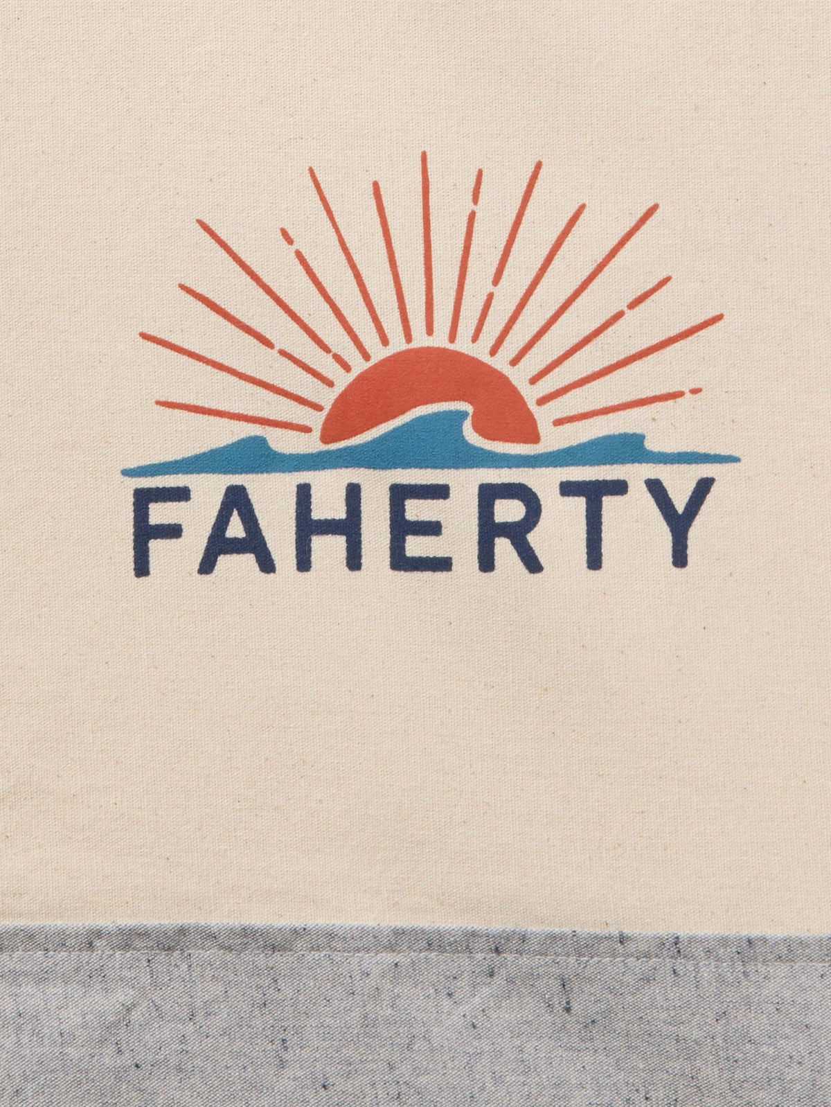 Faherty Canvas Logo Tote - Grey