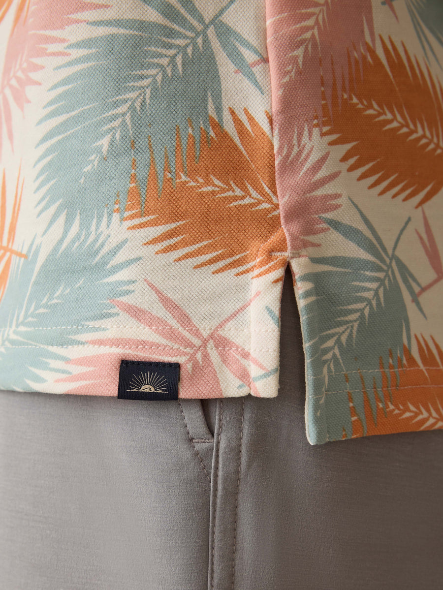 Short-Sleeve Movement Pique Polo - Ivory Paradise Palm