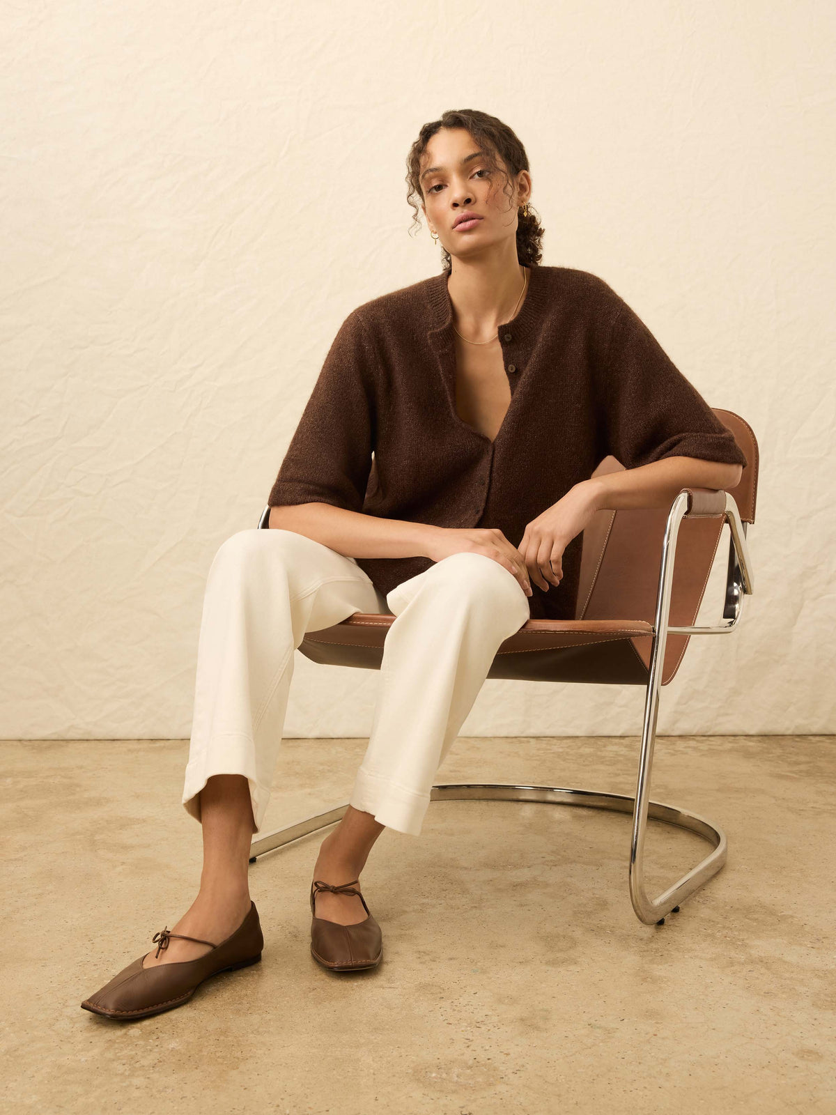 Après Alpaca Cardigan - Walnut Brown
