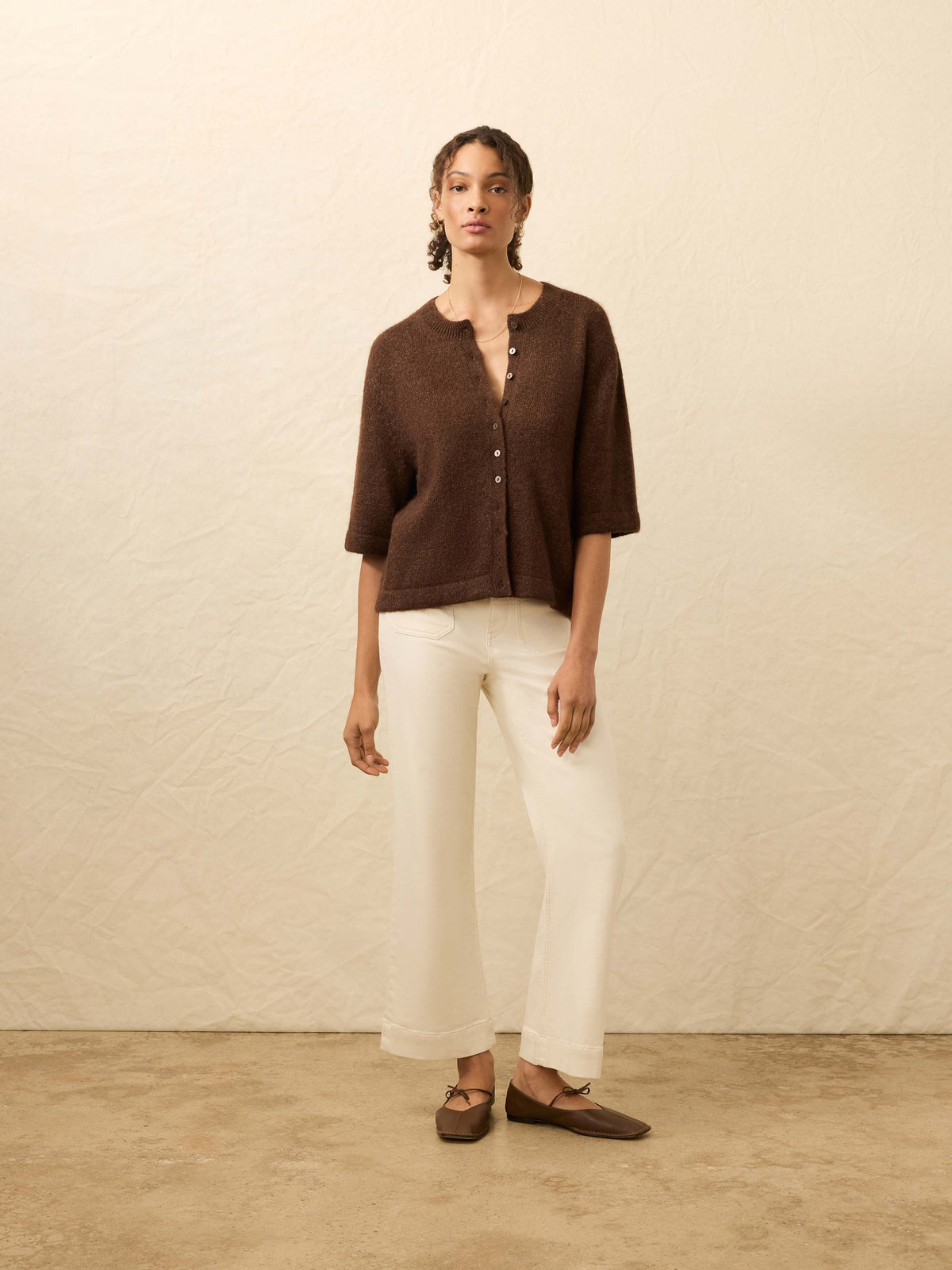 Après Alpaca Cardigan - Walnut Brown