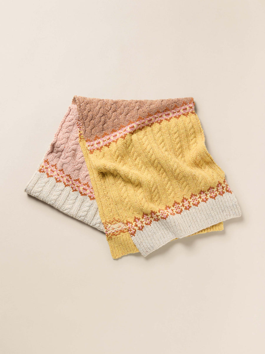 Highland Fairisle Scarf - Haze