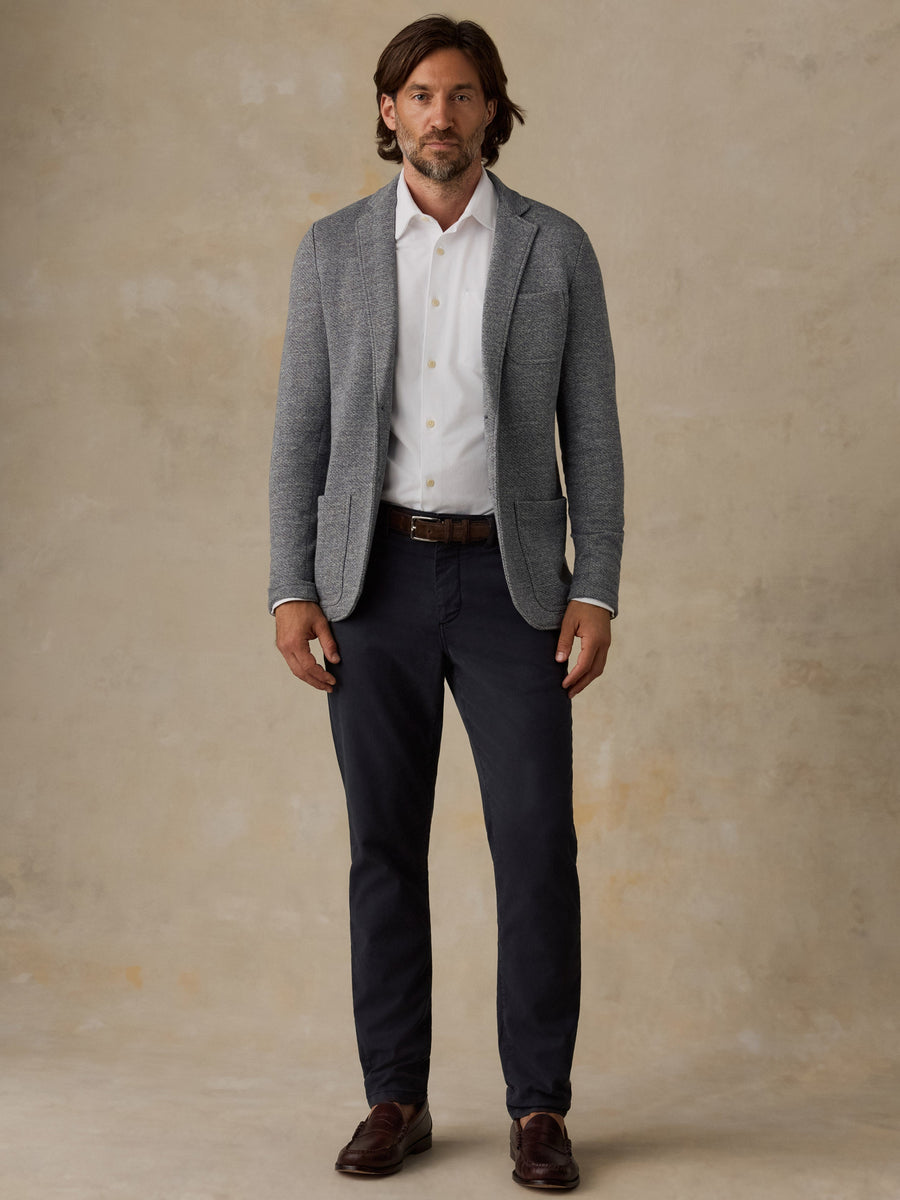 Inlet Knit Blazer (Short) - Medium Grey Melange