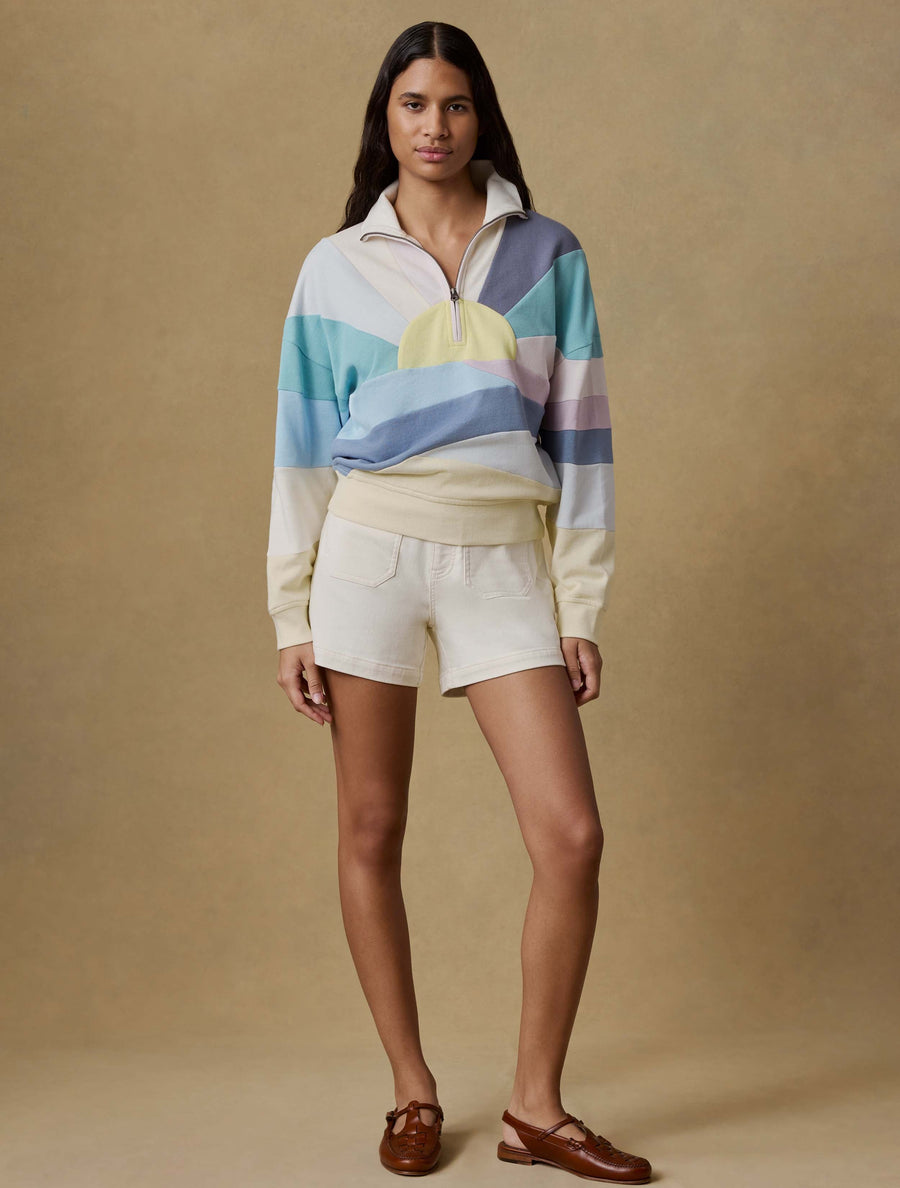 Soleil Quarter Zip - Faded Tide Soleil