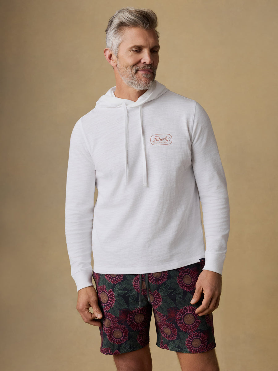 Surf Shop Sunwashed Organic Hoodie - White