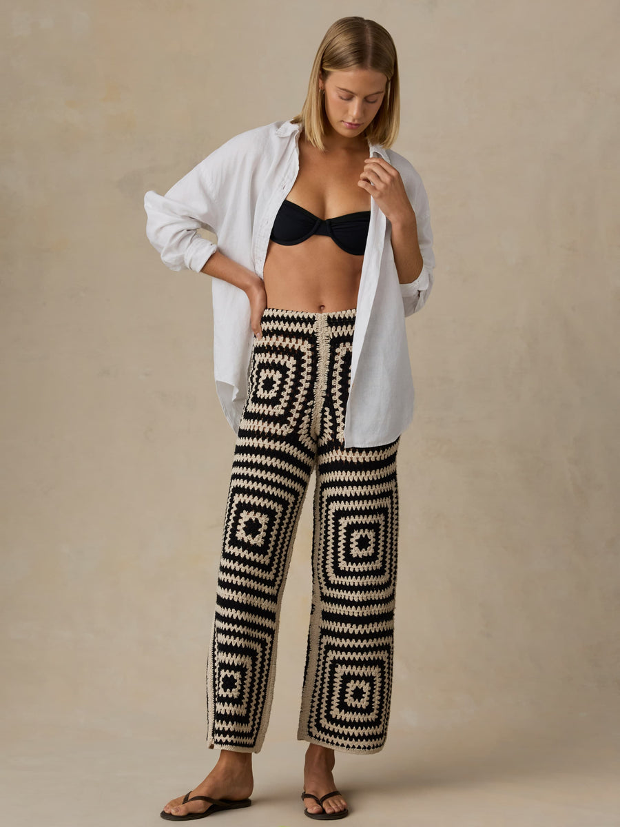 Seacoast Crochet Pant - Midnight Labyrinth