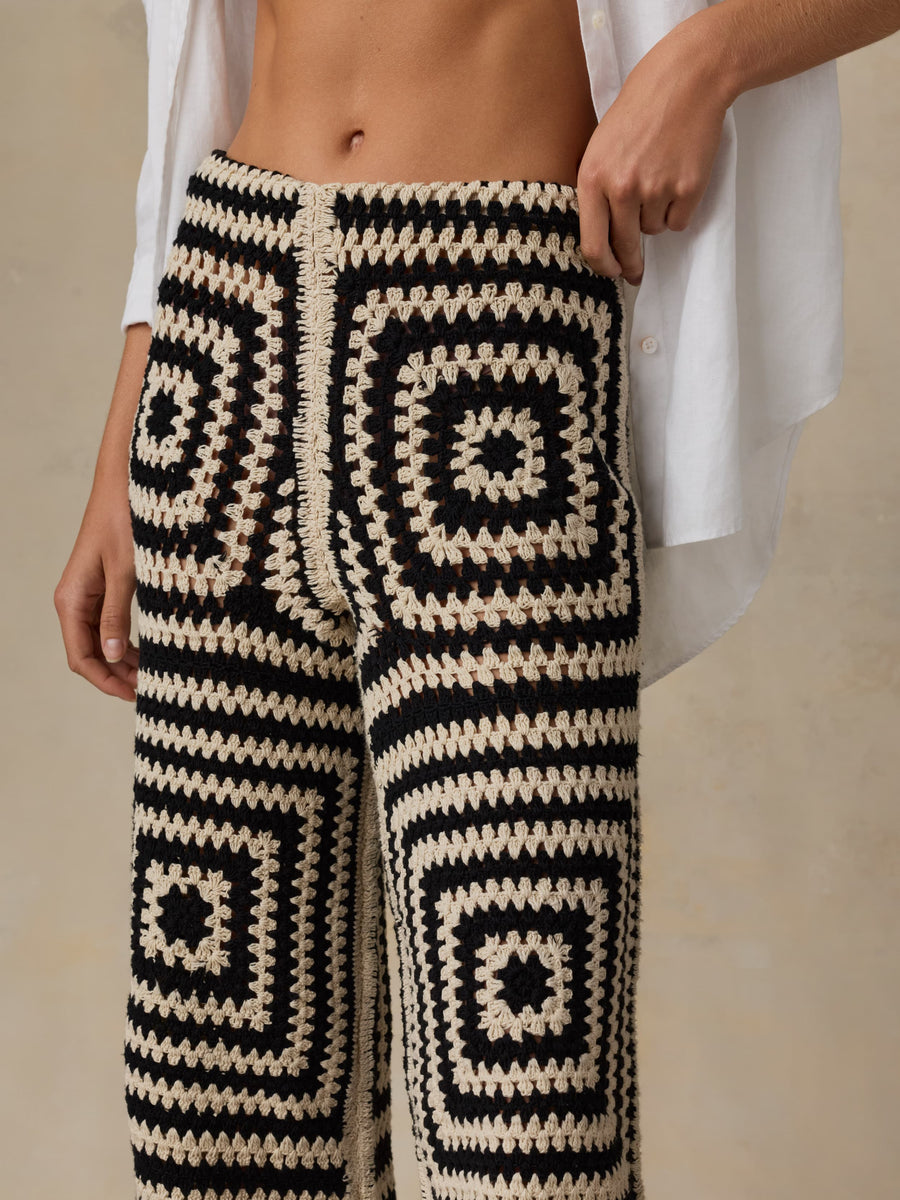 Seacoast Crochet Pant - Midnight Labyrinth