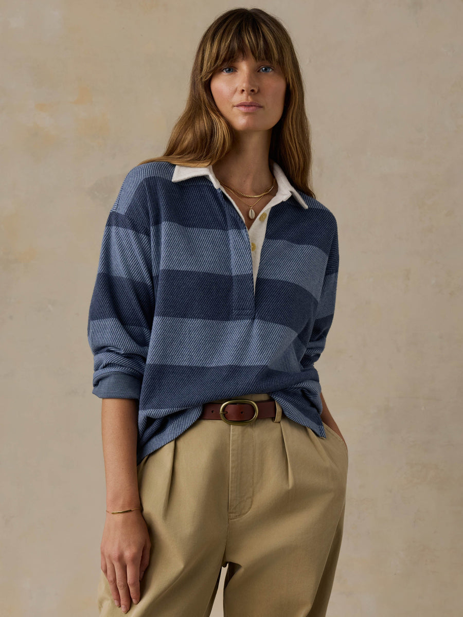 Legend Sweater Rugby Popover - Pacific Ride Stripe