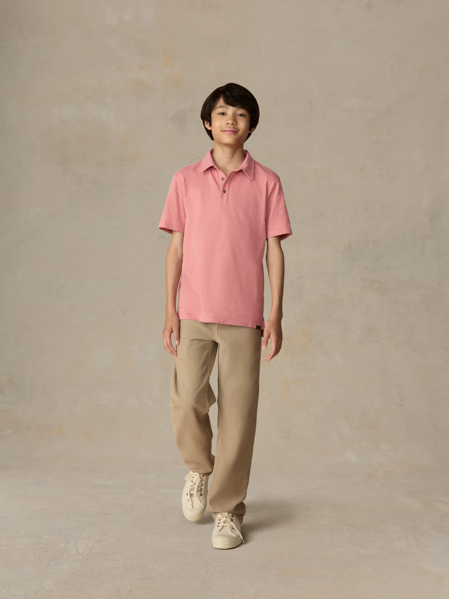 Big Kids Sunwashed T-Shirt Polo - Faded Flag