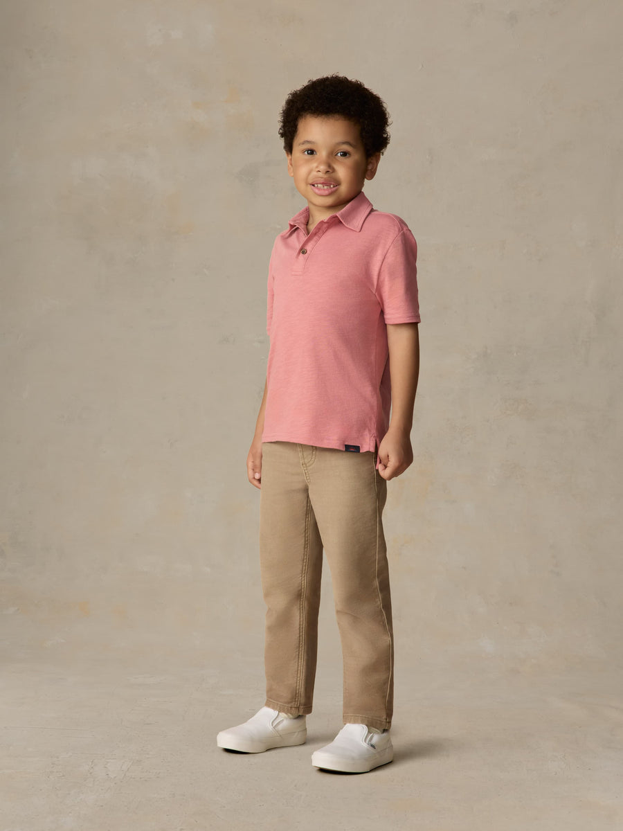 Little Kids Sunwashed T-Shirt Polo - Faded Flag
