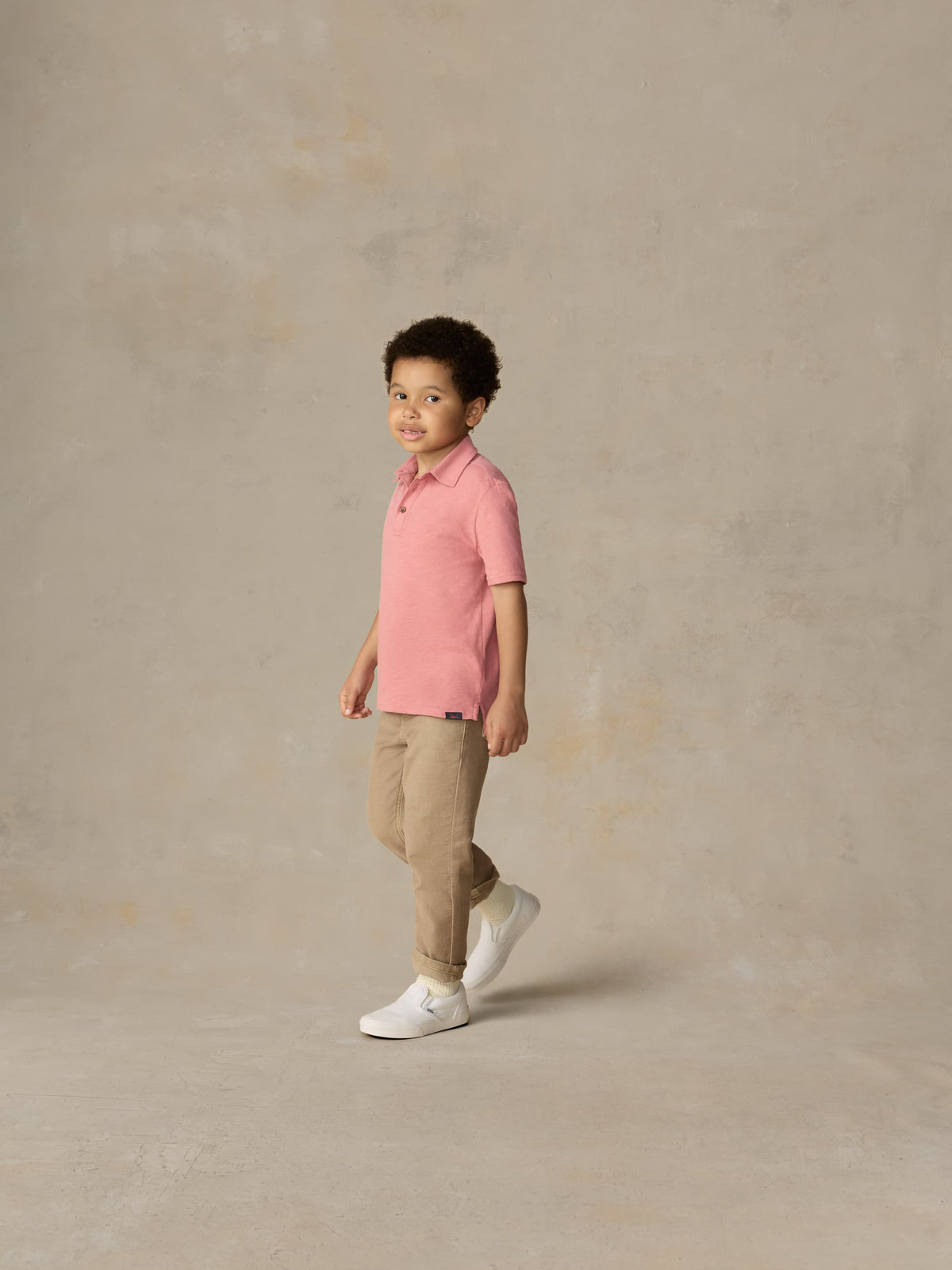 Little Kids Sunwashed T-Shirt Polo - Faded Flag