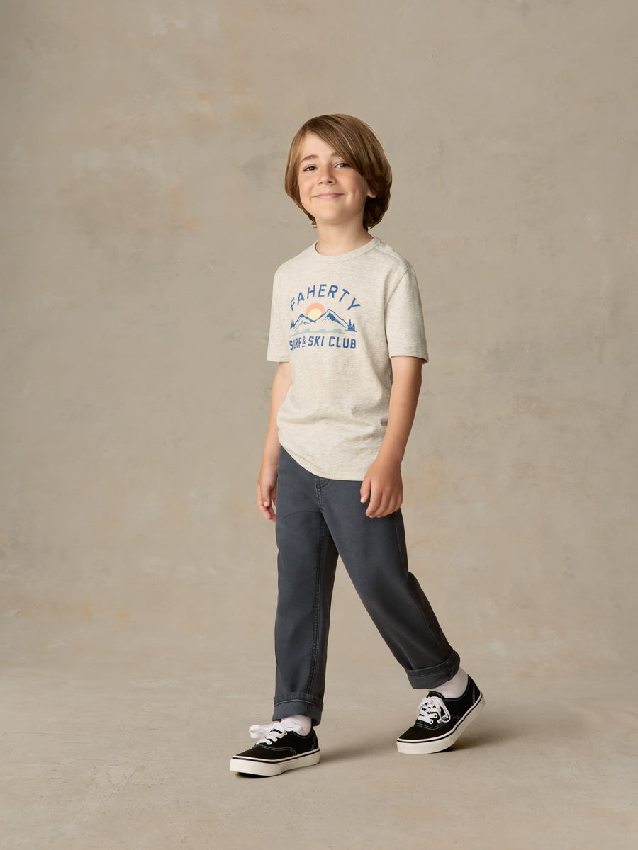 Little Kids Stretch Terry 5-Pocket Pull-on Pant - Navy