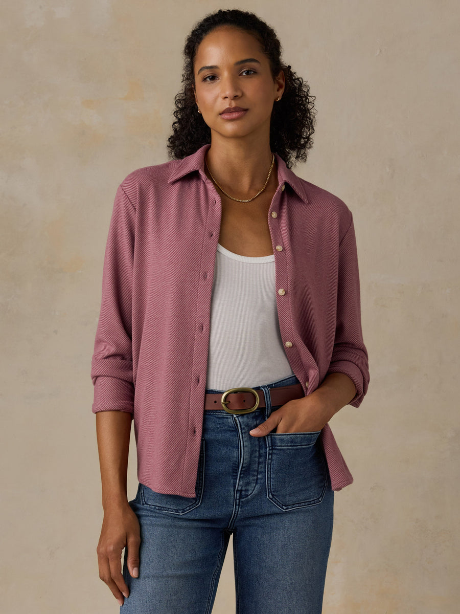 Legend Sweater Classic Shirt - Rose Twill