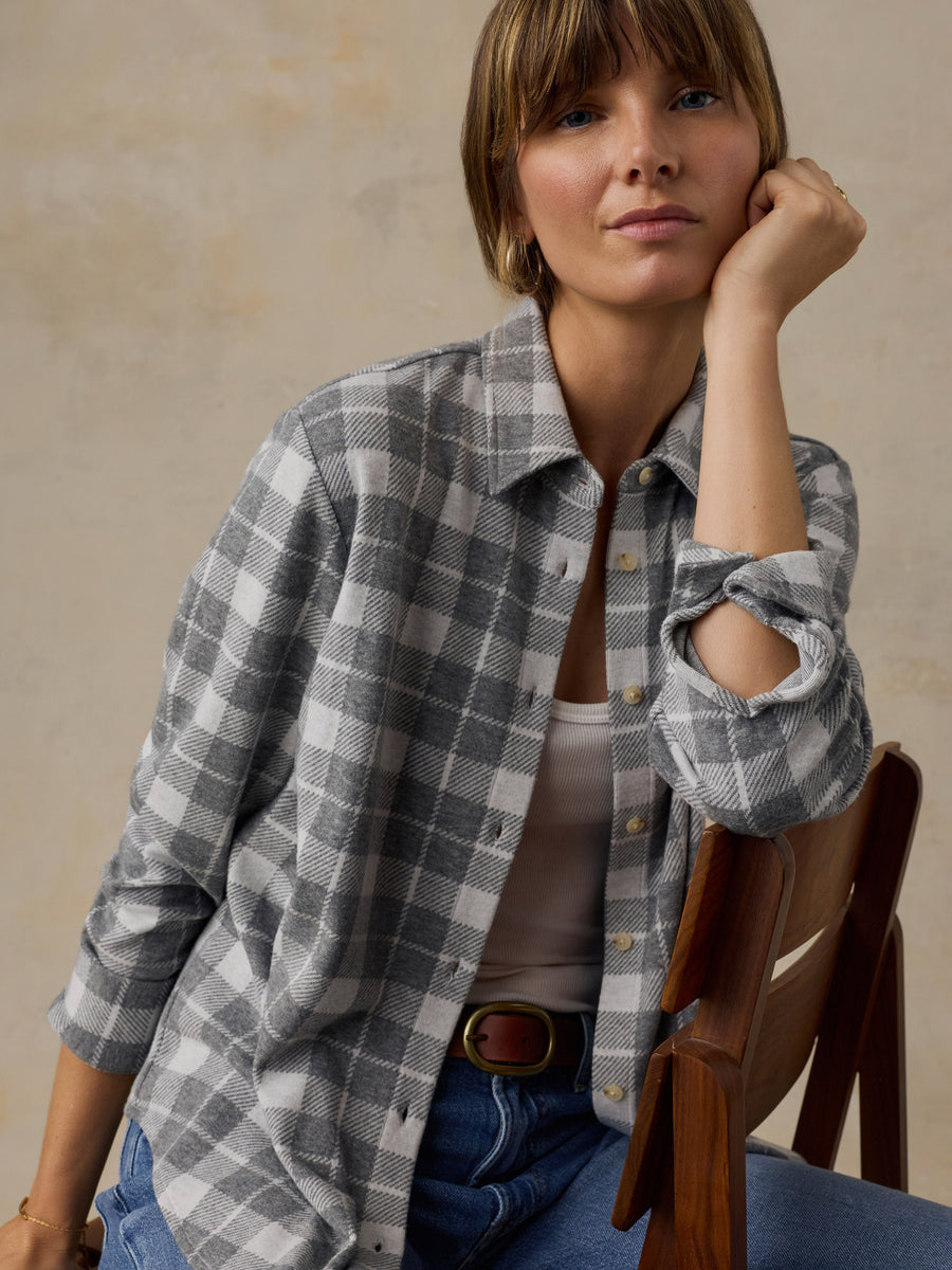 Legend Sweater Classic Shirt - Stone Hollow Plaid