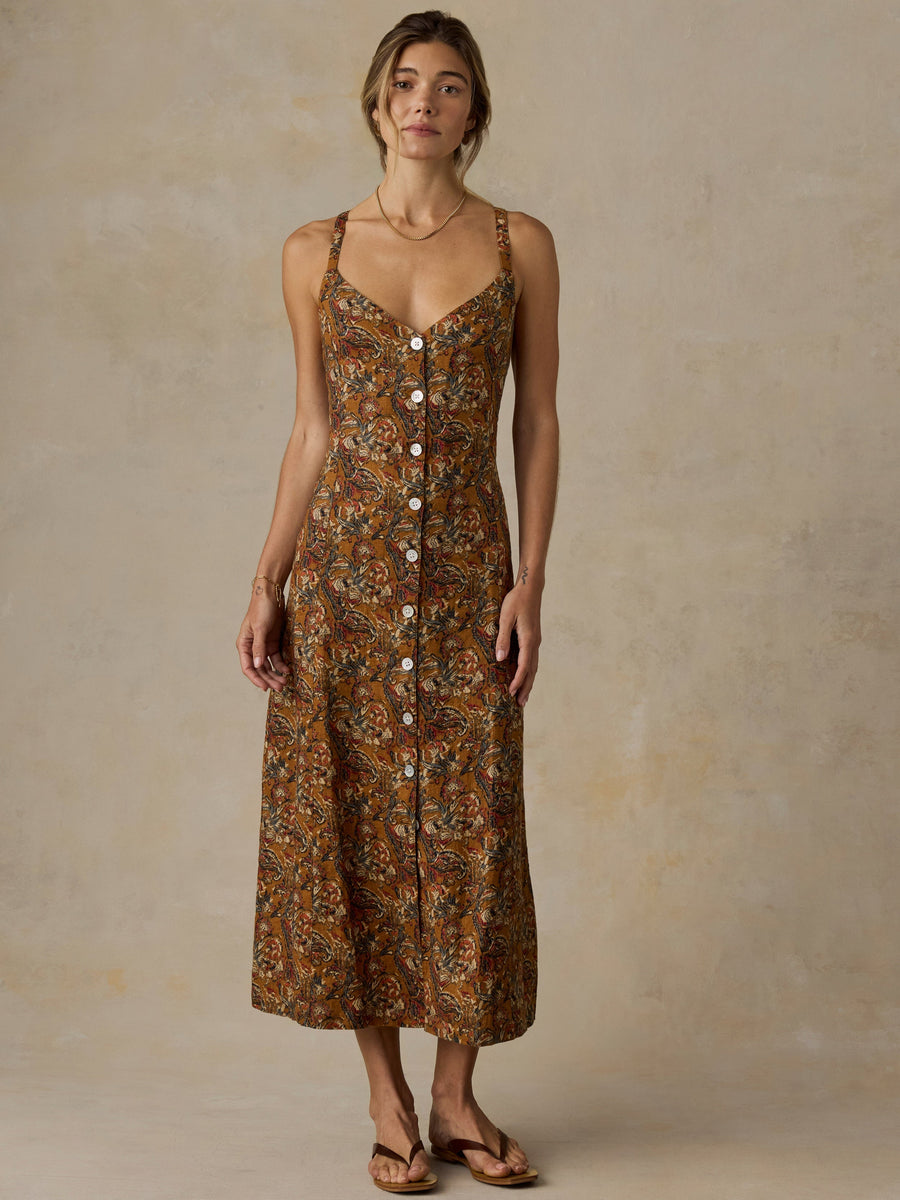 Linen Milo Dress - Victorian Garden
