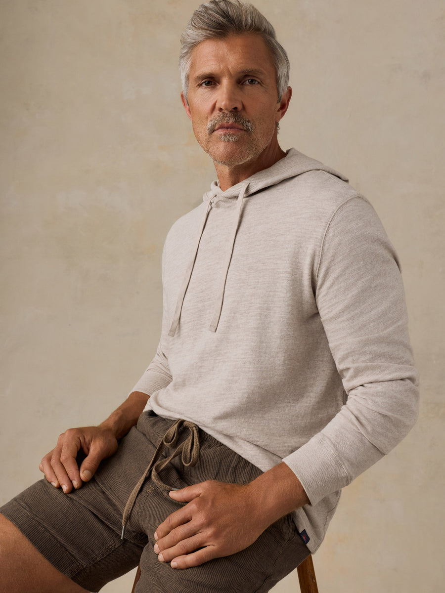 Sunwashed Organic Hoodie (Tall) - Oat Plains Heather