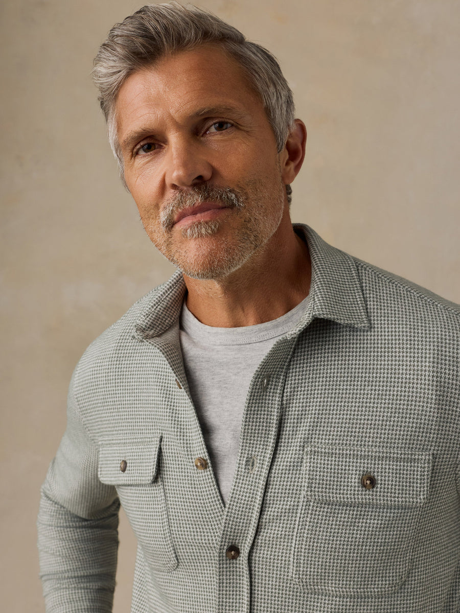 Legend Sweater Shirt - Olive Stone Pincheck