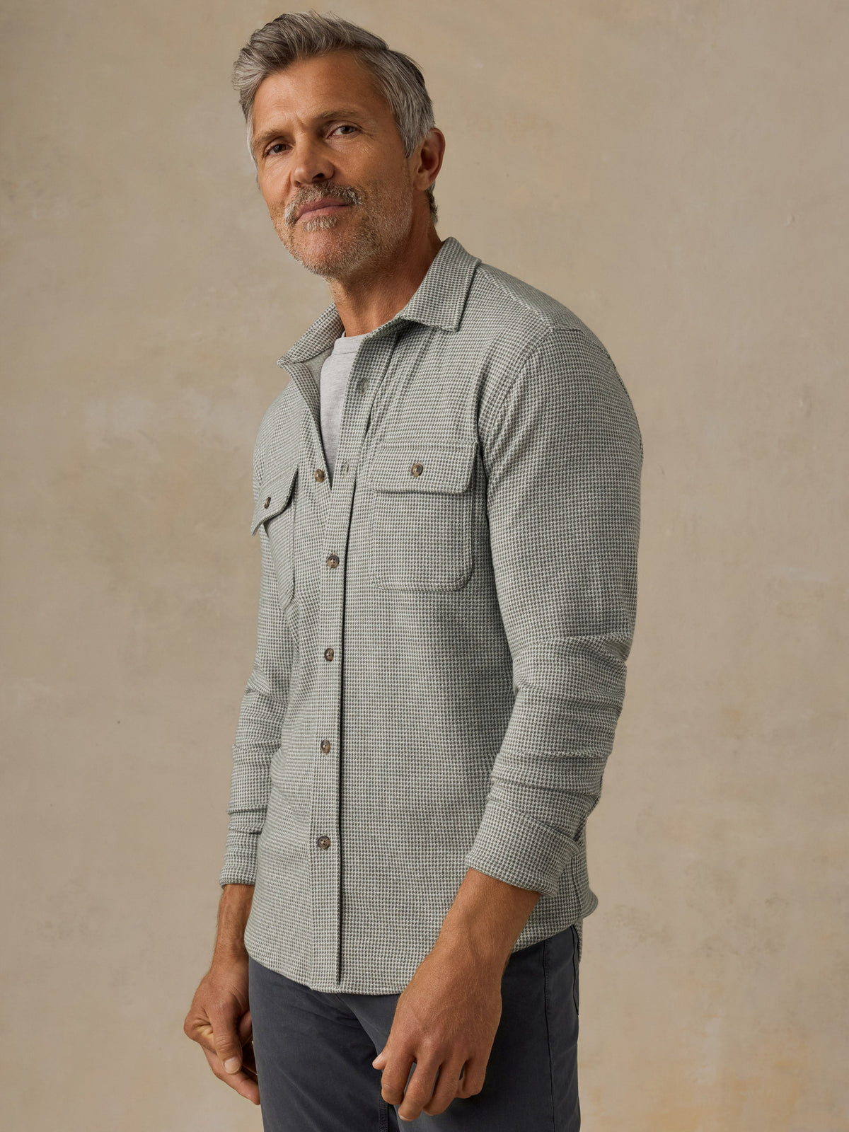 Legend Sweater Shirt - Olive Stone Pincheck
