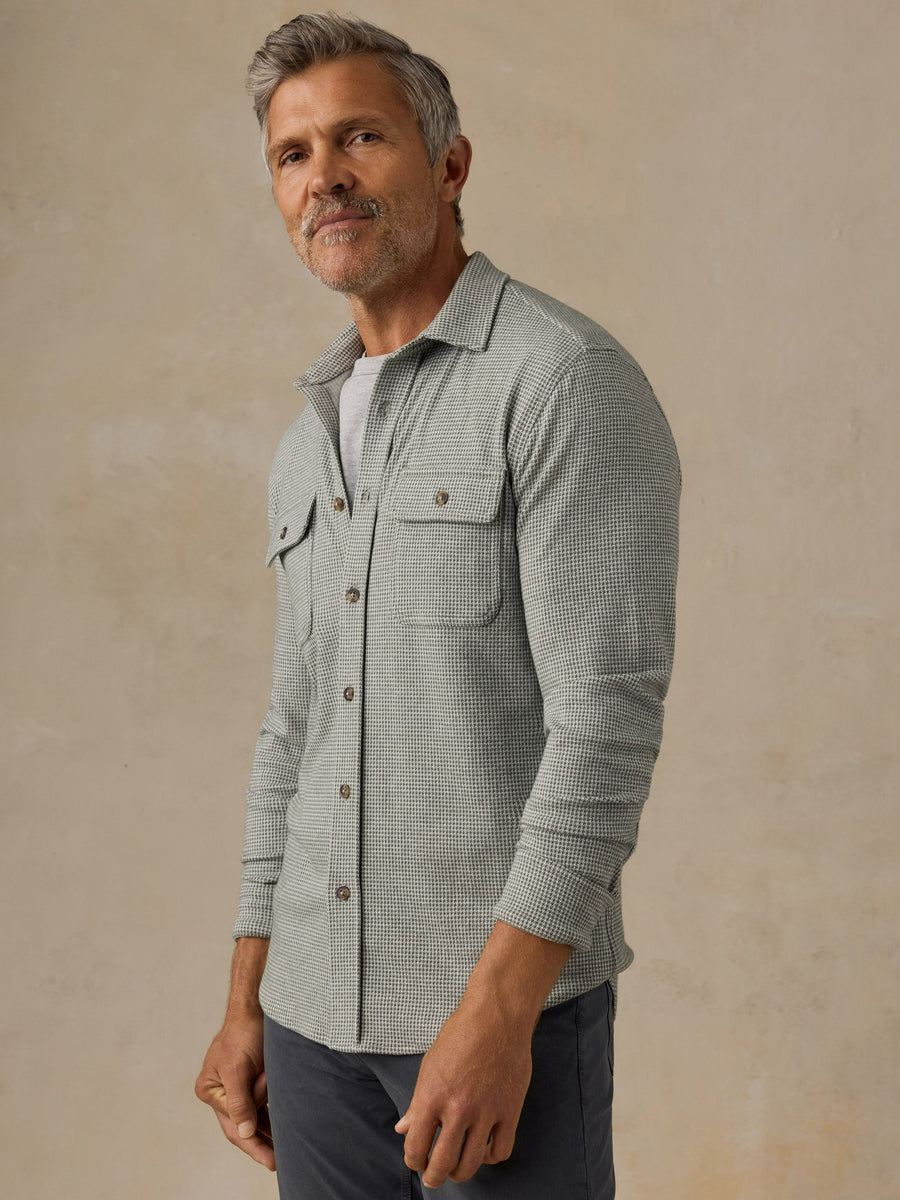 Legend Sweater Shirt - Olive Stone Pincheck
