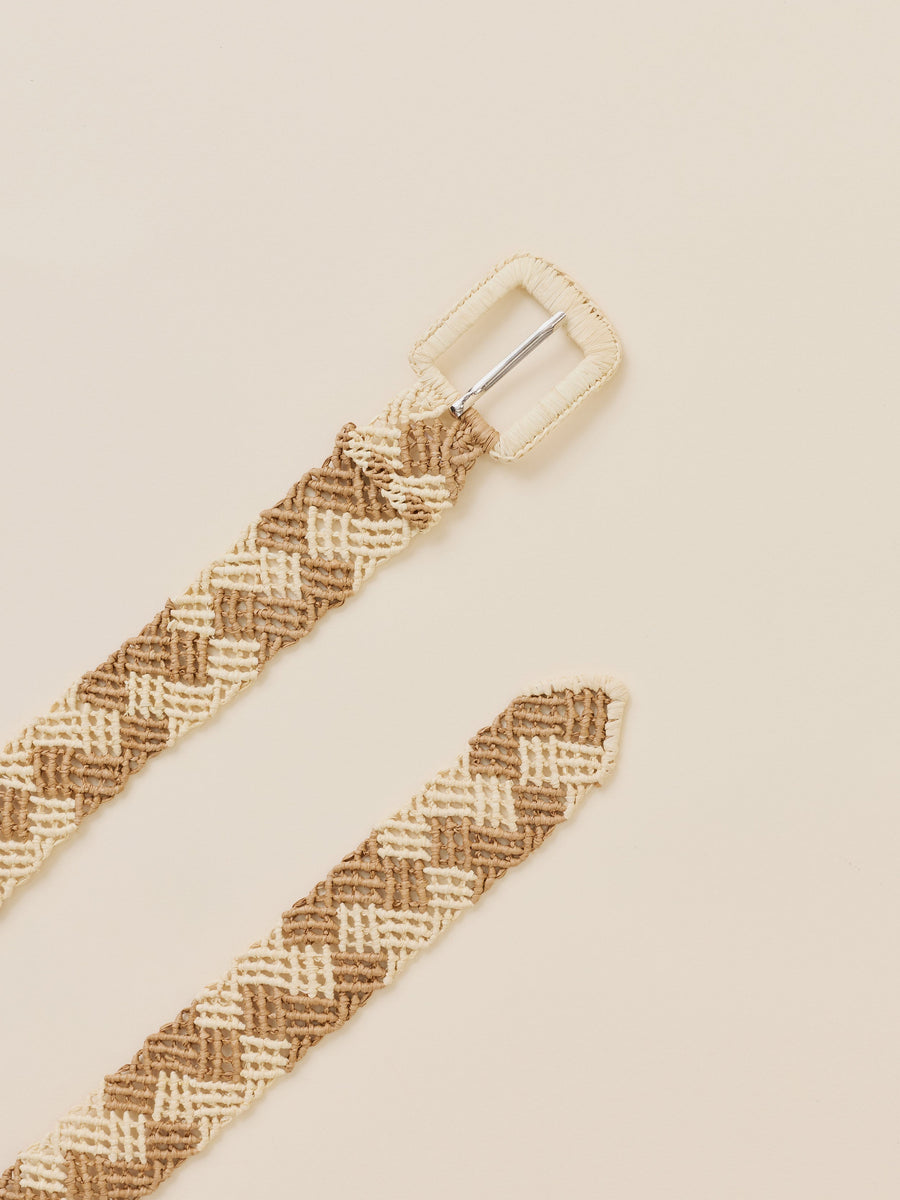 Raffia Belt - Natural Brown