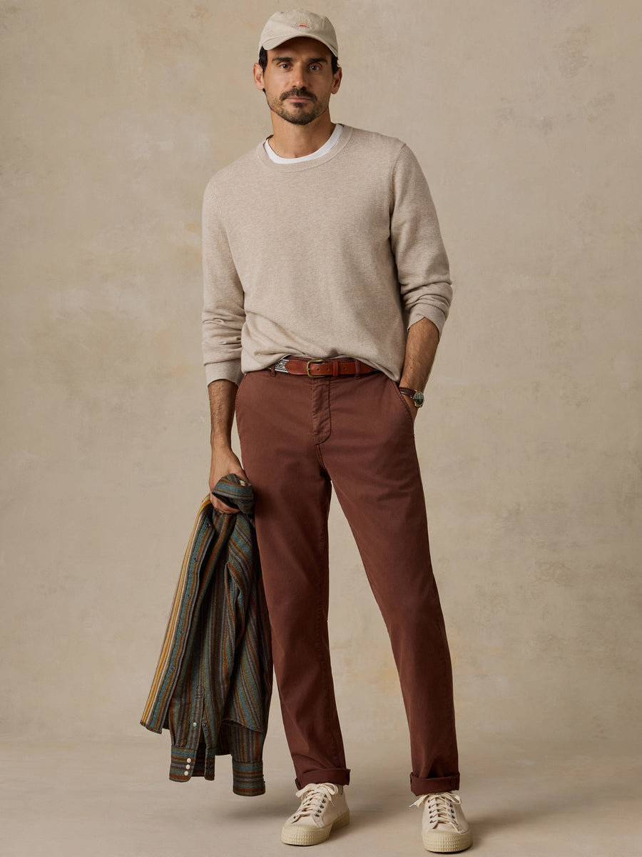 Long-Sleeve Sweater Tee - Faded Sand Melange