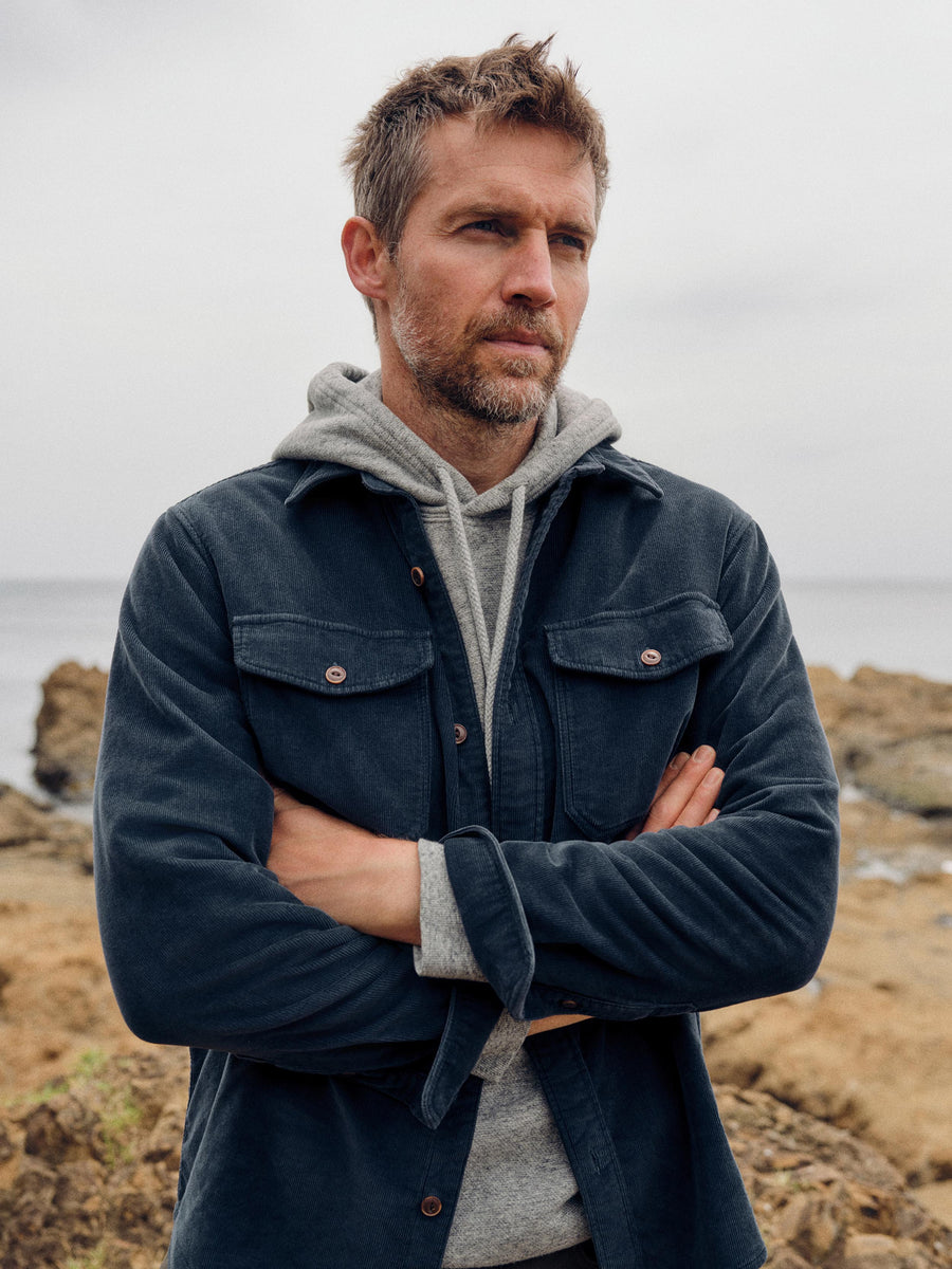 Stretch Terry Corduroy Workshirt - Abyss Navy