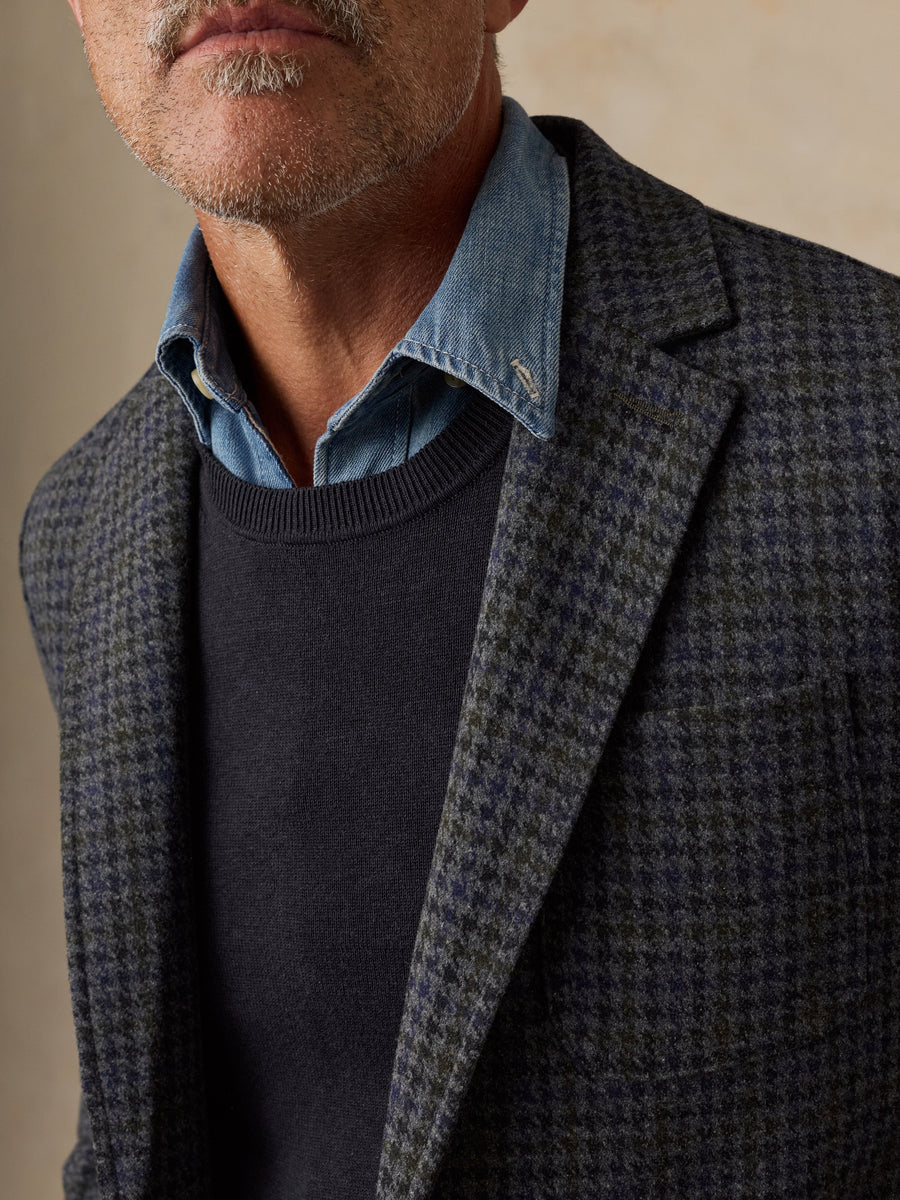 Inlet Knit Tweed Blazer - Cascade Bluff Plaid
