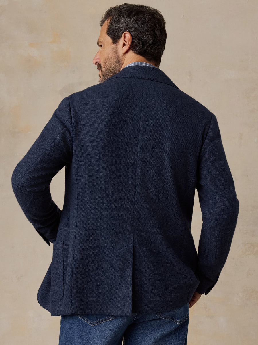 Highland Knit Blazer - Navy Ridge Melange