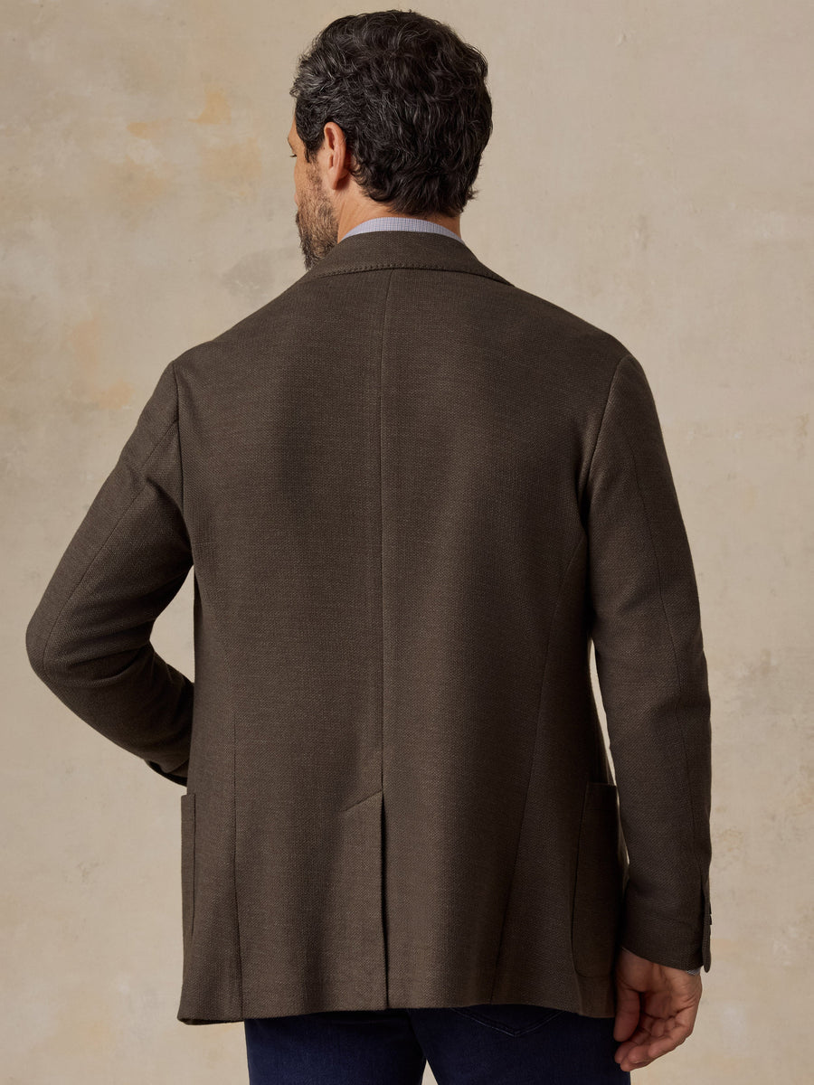 Highland Knit Blazer - Coast Brown