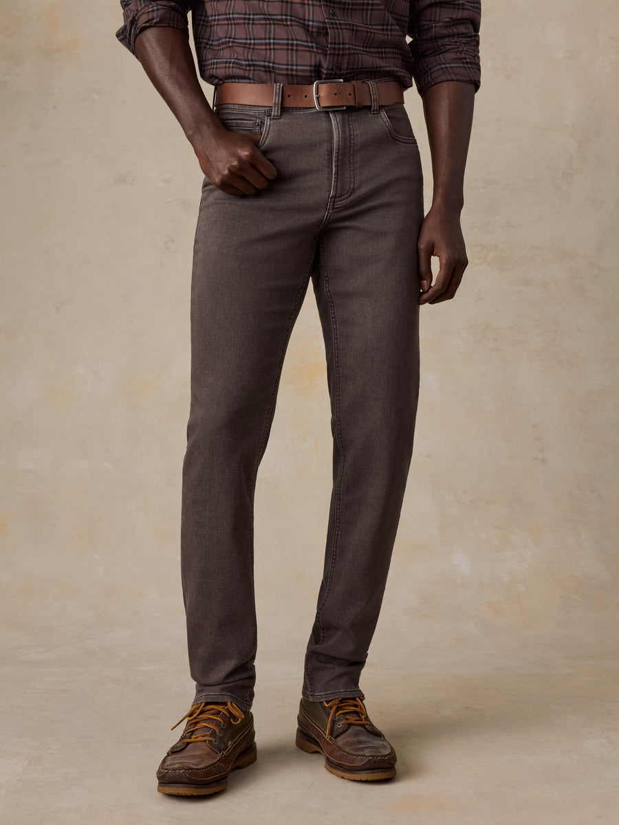 Stretch Terry 5-Pocket Pant - Coast Brown