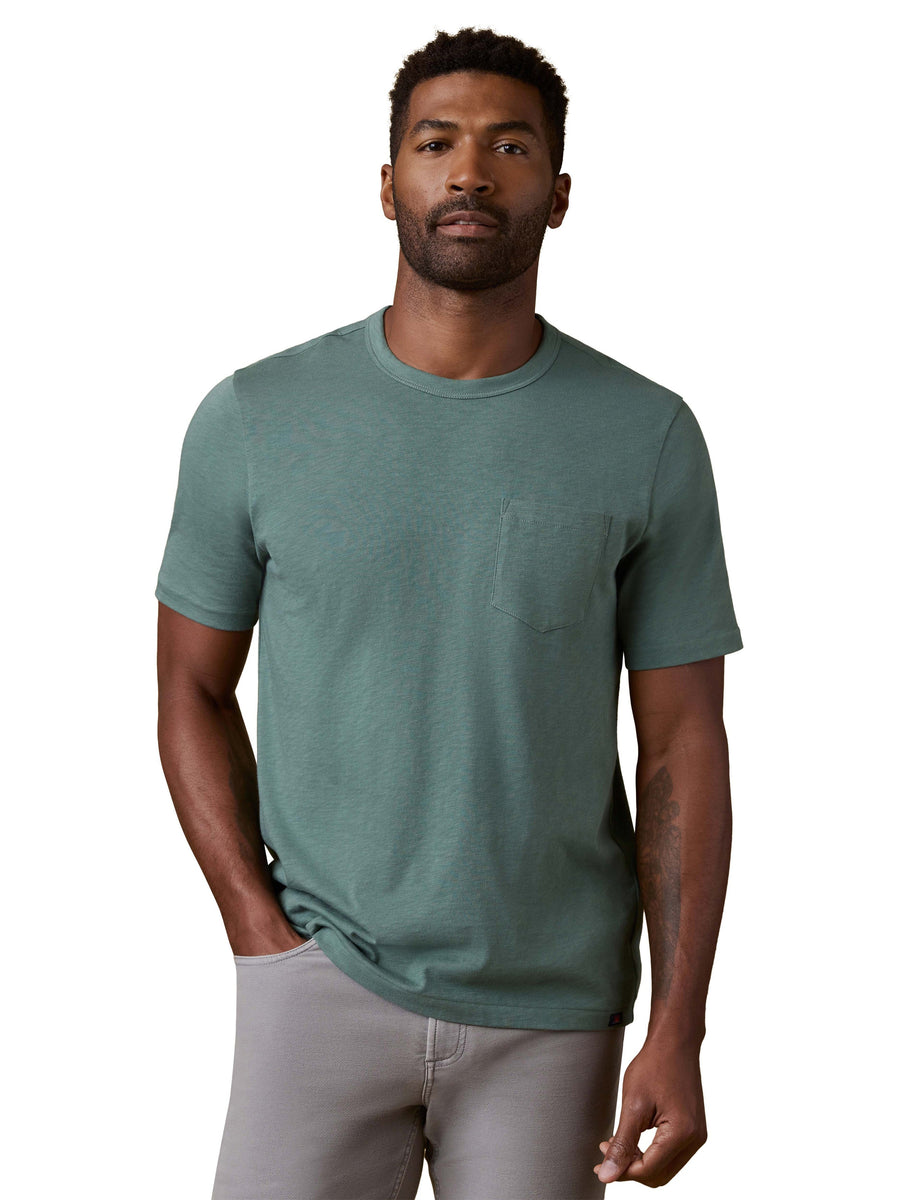 Sunwashed Regenerative Pocket Tee - Island Spruce