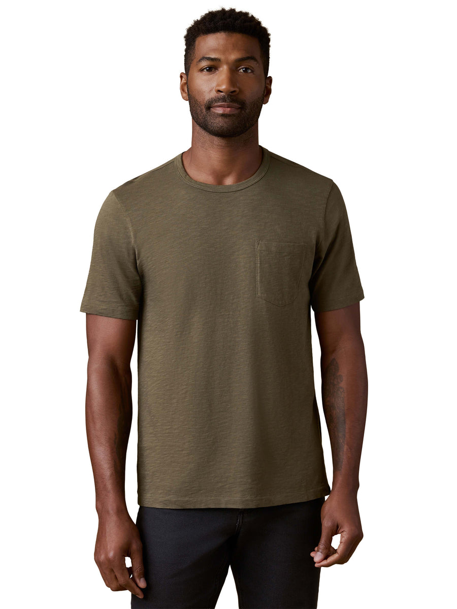 Sunwashed Regenerative Pocket Tee - Olive