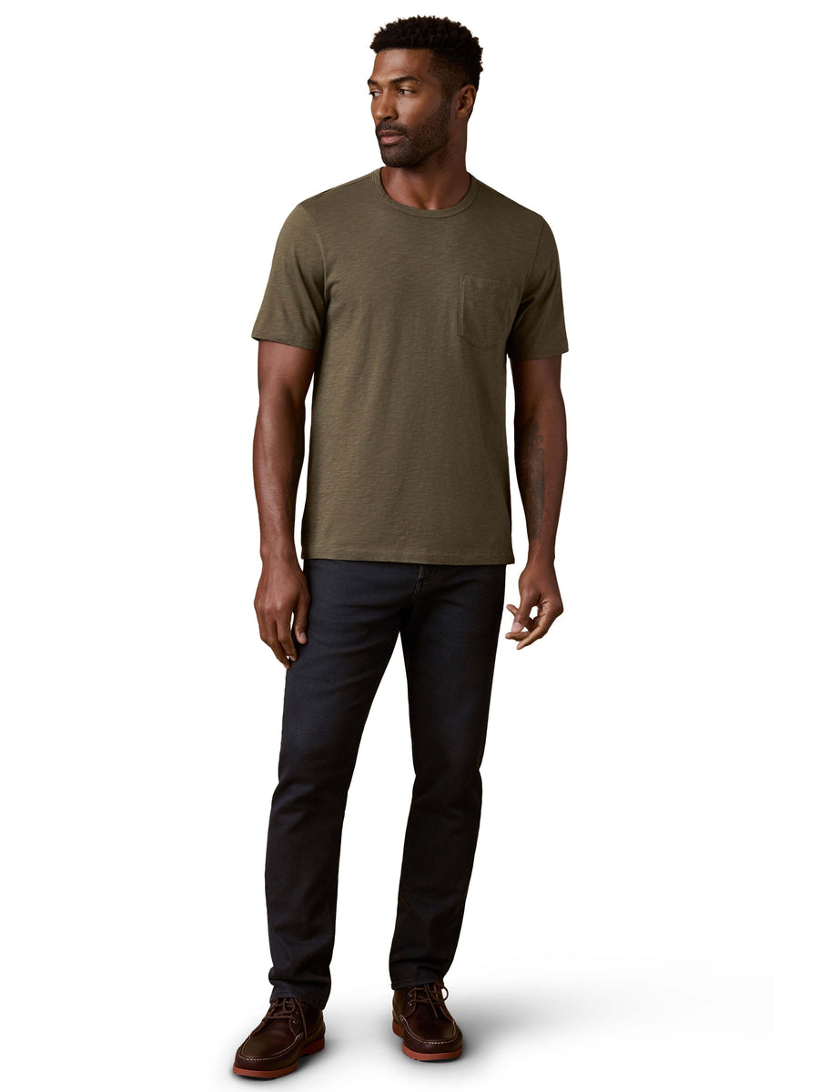 Sunwashed Regenerative Pocket Tee - Olive