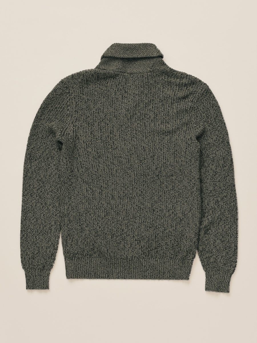 Marled Cotton Cardigan - Olive Peak Marl
