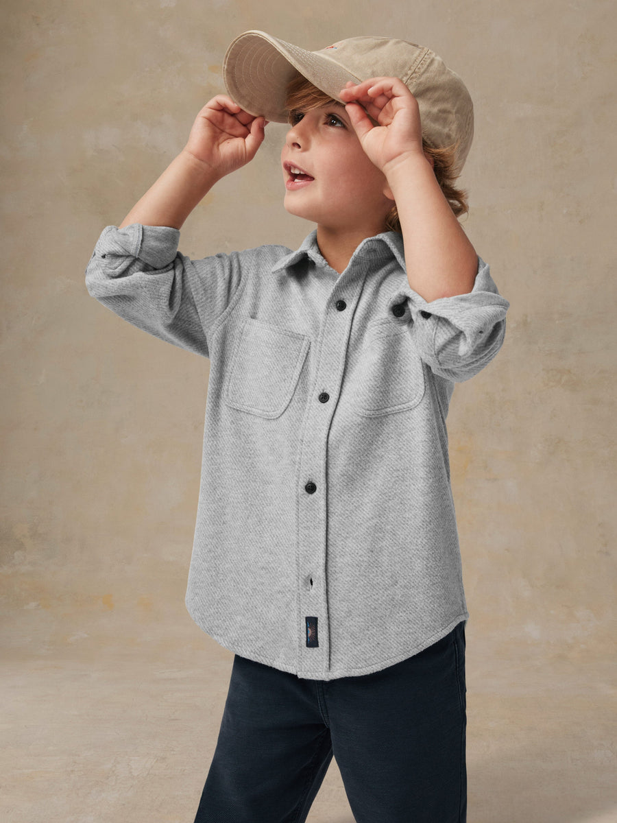 Little Kids Legend Sweater Shirt - Fossil Grey Twill